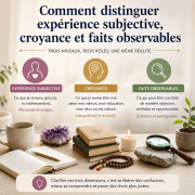 Comment distinguer expérience subjective, croyance et faits observables