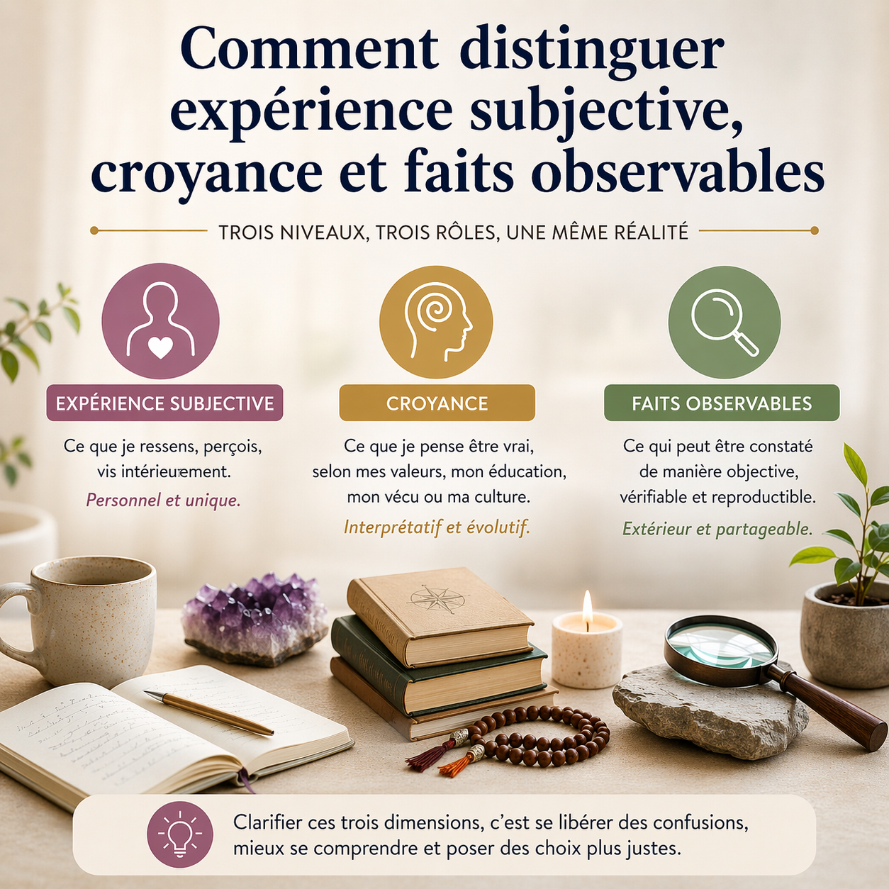 Comment distinguer expérience subjective, croyance et faits observables distinguer expérience subjective croyance et faits observables