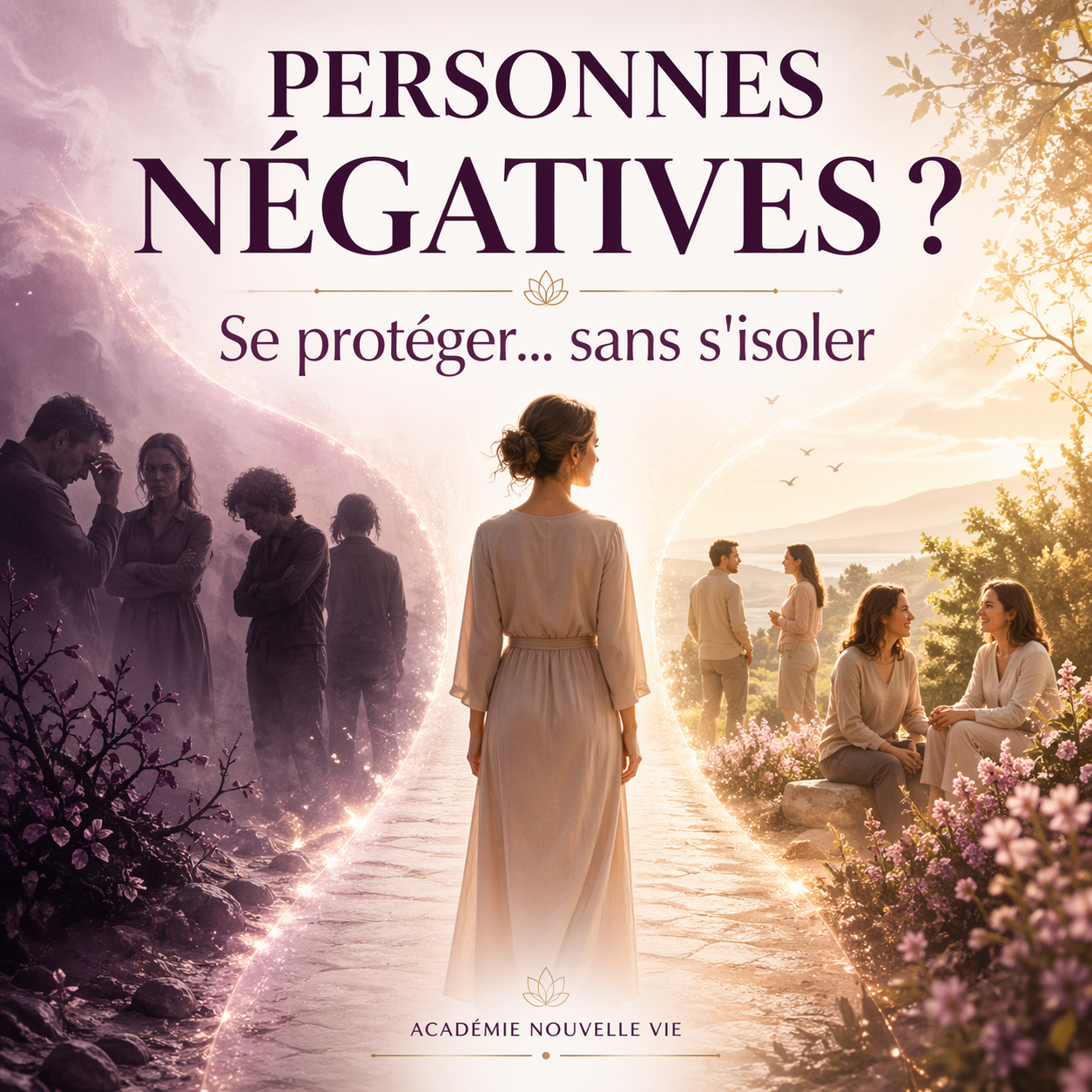 Pourquoi, dans la spiritualité, on entend souvent dire de s’éloigner des personnes négatives… sans pour autant s’isoler spiritualité personnes négatives et isolement visuel Académie Nouvelle Vie