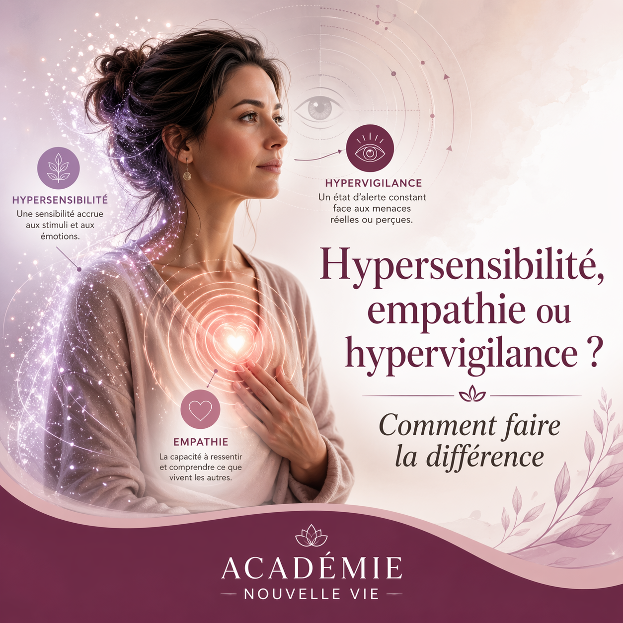 **Hypersensibilité, empathie ou hypervigilance** : comment faire la différence hypersensibilité empathie ou hypervigilance illustration Académie Nouvelle Vie