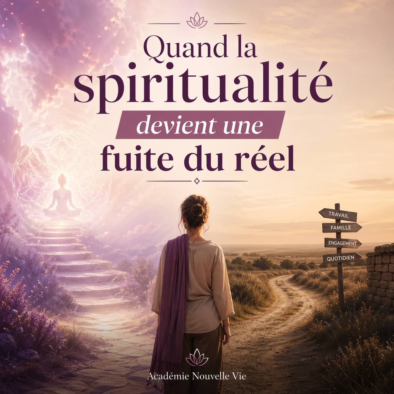 Quand la spiritualité devient une fuite du réel quand la spiritualité devient une fuite du réel illustration Académie Nouvelle Vie
